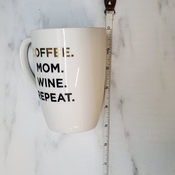 Mug- Gold Lettering Coffee. Black lettering Mom. Wine. Repeat - Indigo Brand - Picture 7 of 7